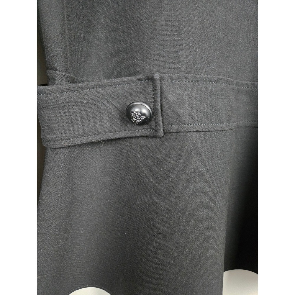 Zara Woman Black Peplum Long Sleeve Top with Button Waist‎ Detail Size S - Picture 2 of 10